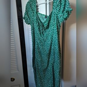 Green floral Sundress